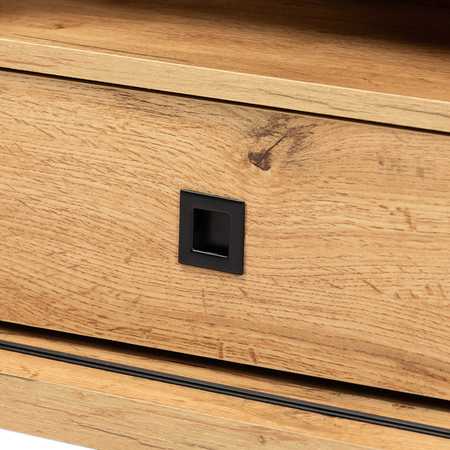 Baxton Studio Walda Modern and Contemporary Oak Brown Finished Wood 2-Drawer TV Stand 190-12000-ZORO
